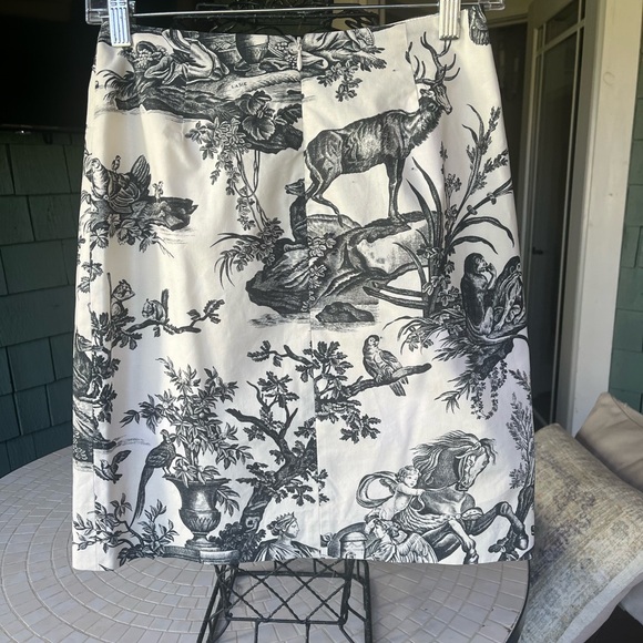 Fabulous vintage Judy Lee Cole Black and Ivory Toile Skirt Fully lined. Size 4 - Picture 4 of 6